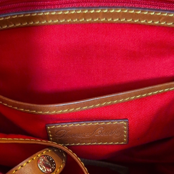 Dooney & Bourke Black and Brown Monogram Shoulder Bag - Picture 4 of 5